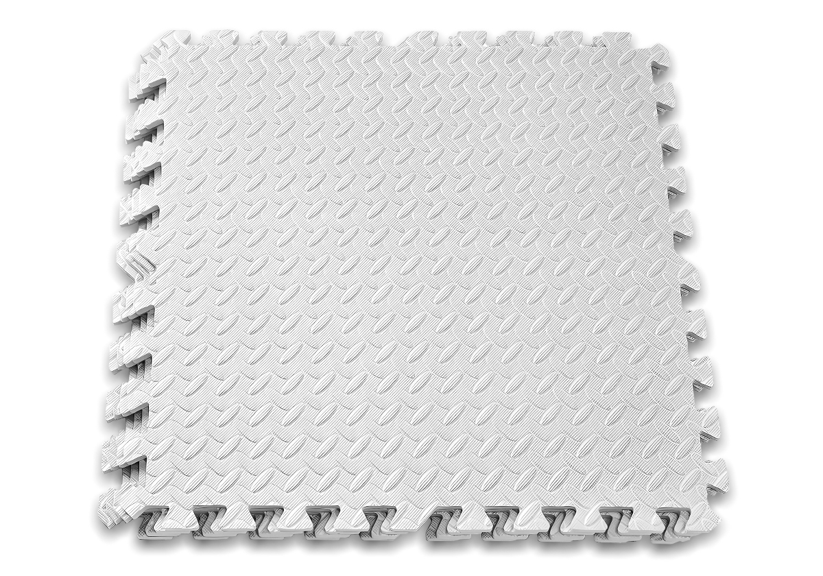 Татамі мат EasyFit SwallowTail 4 шт (60х60х1 см) пазл хвіст ластівки білий