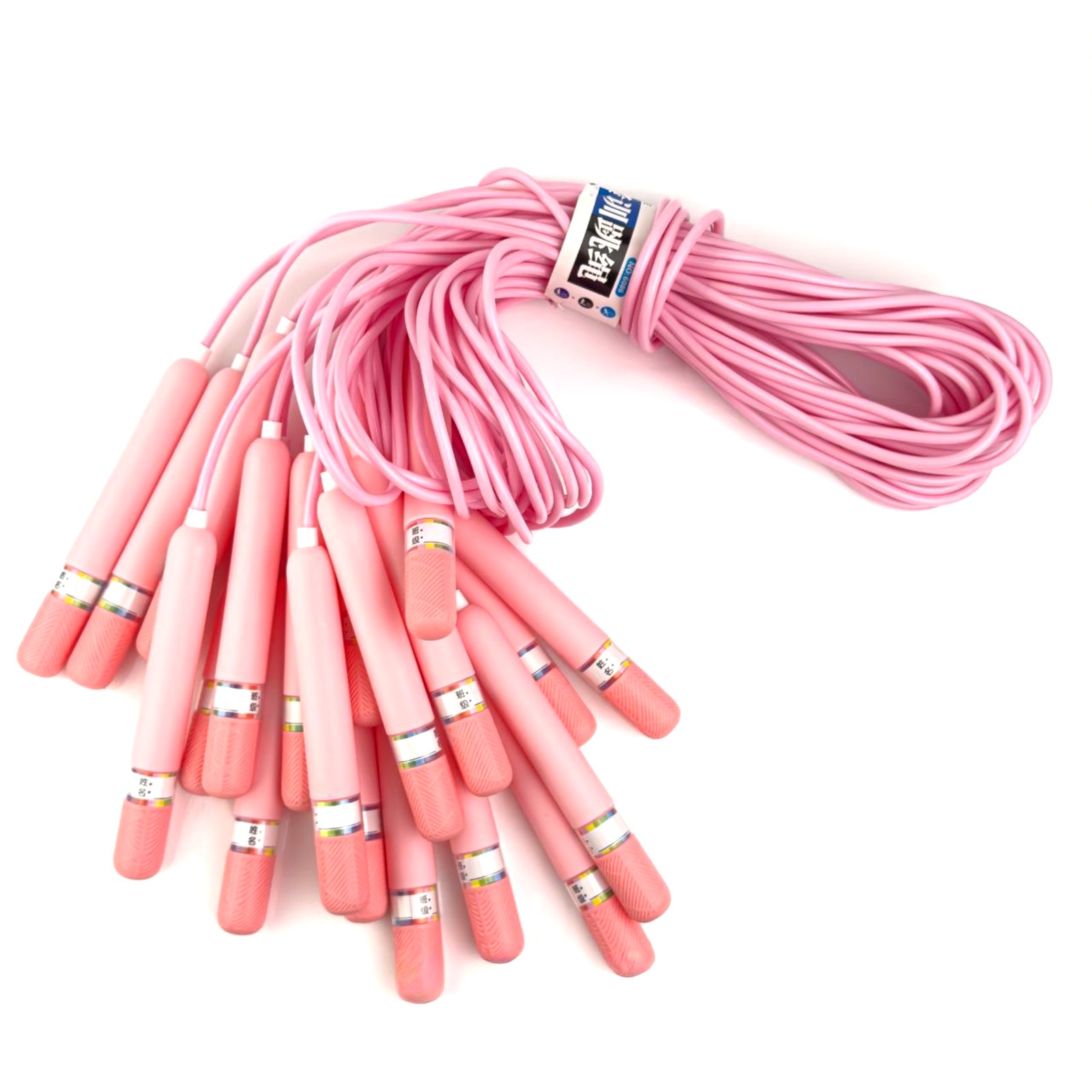 Скакалка дитяча з пластмасовими ручками 10 шт в упаковці TS-6086-Pink