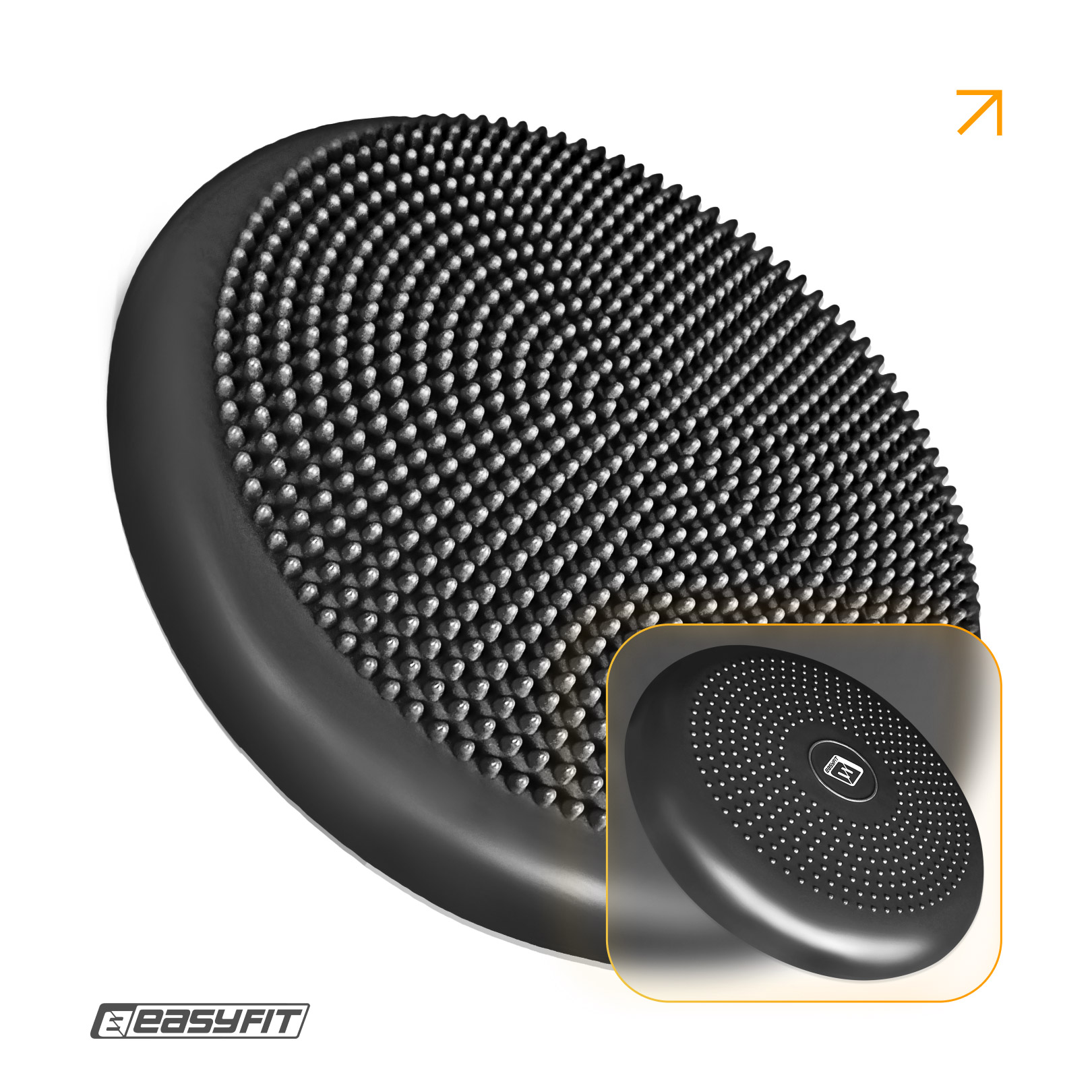 Балансувальна масажна подушка EasyFit Чорний