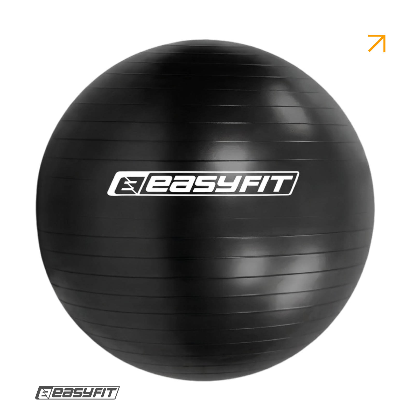 М’яч для фітнесу EasyFit BalanceBall 75 см чорний
