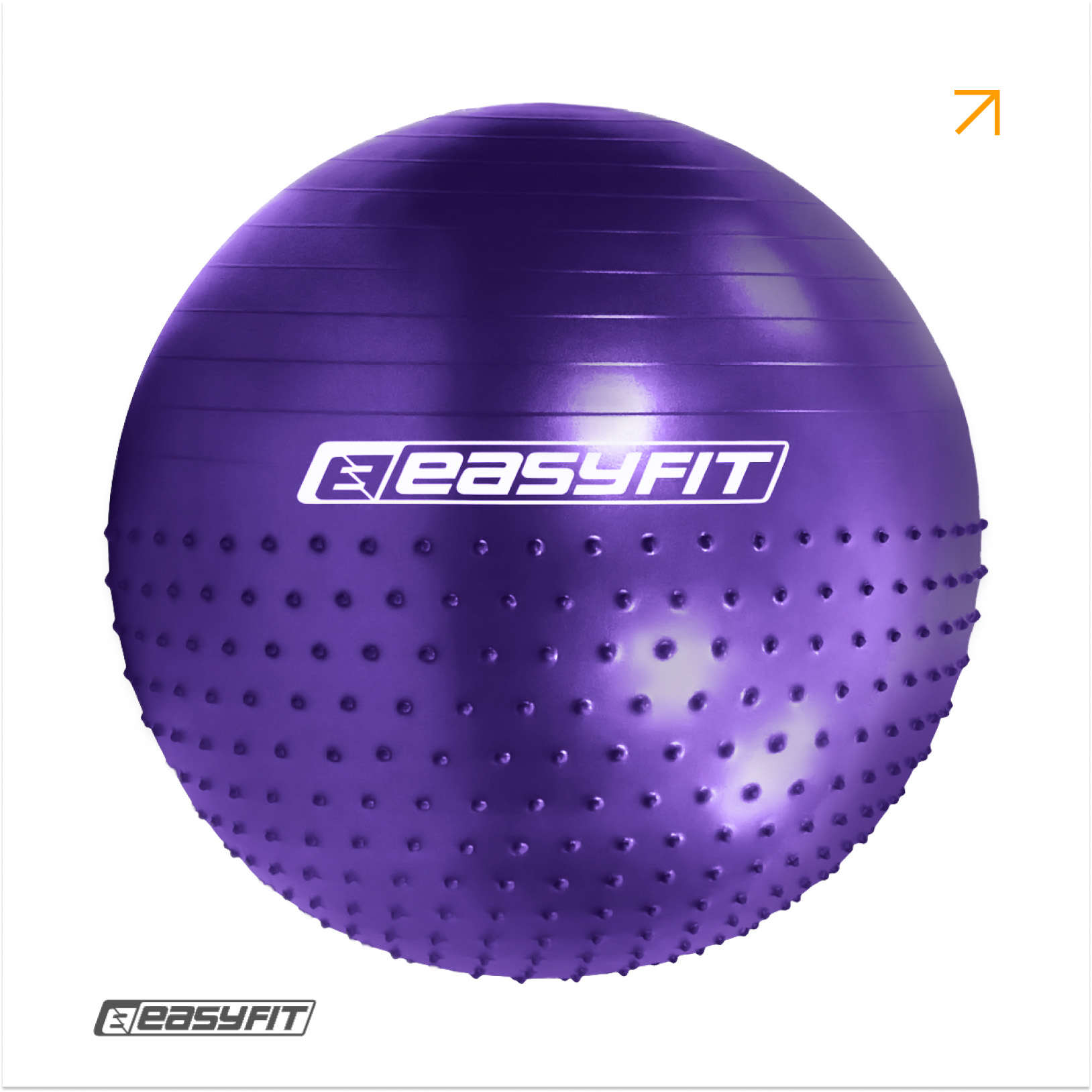 Фітбол 65 см EasyFit Hybrid фіолетовий (фітбол напівмасажний)