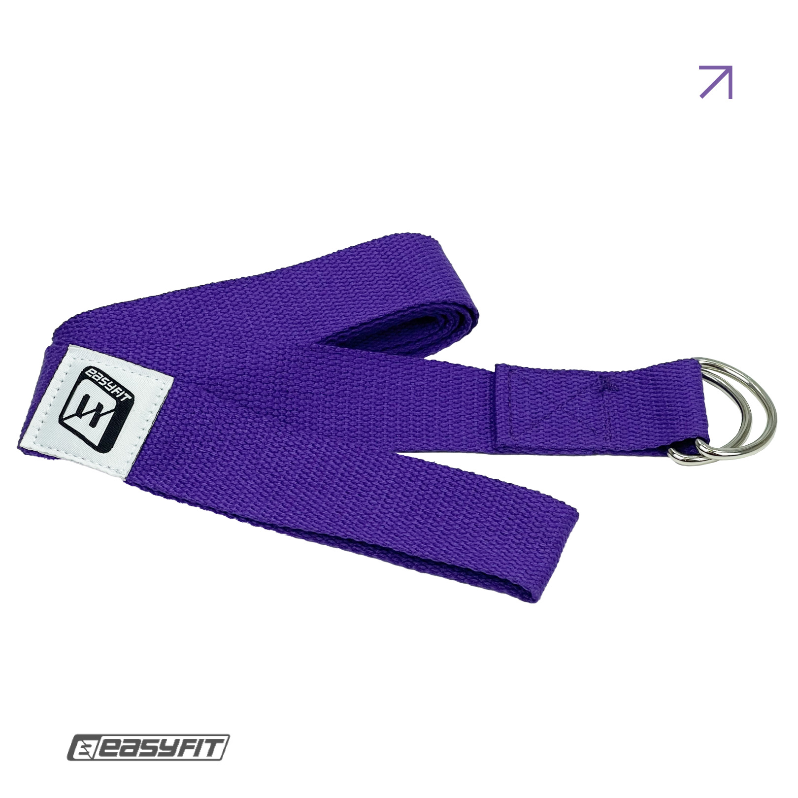 Ремінь для йоги EasyFit з петлею (фіолетовий)