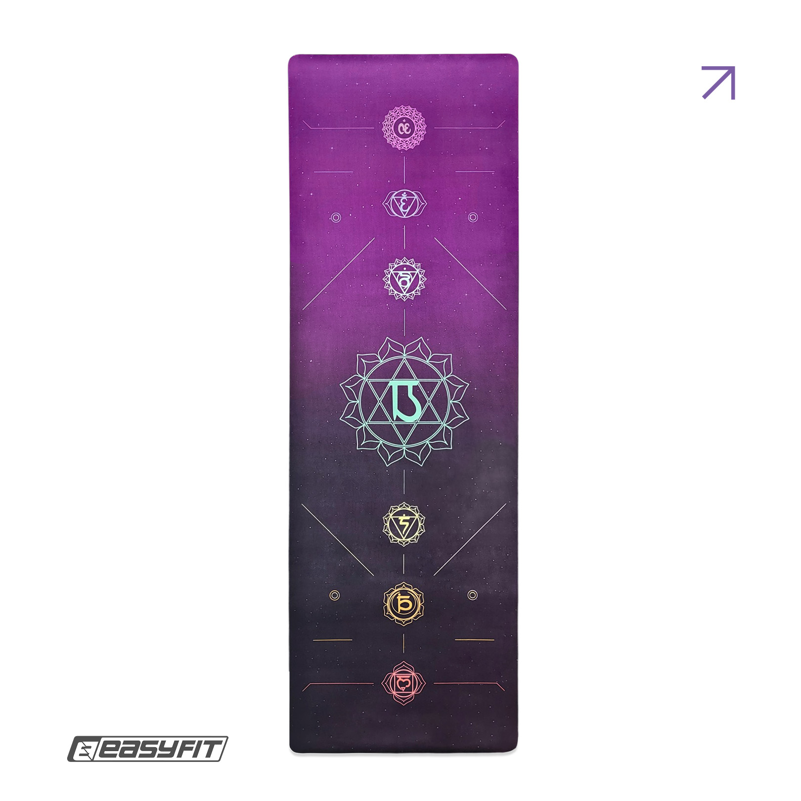 Килимок для йоги EasyFit Chakra Flow (замша-каучук)