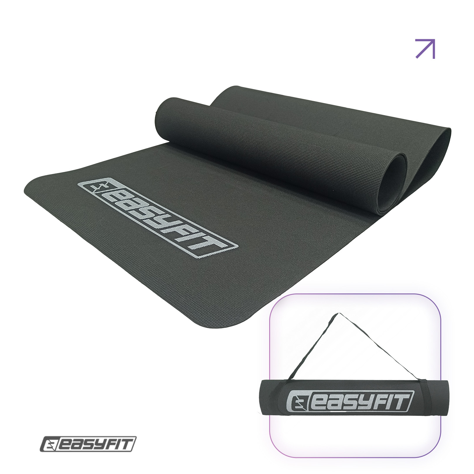 Килимок для фітнесу EasyFit EVA 3 мм (чорний)