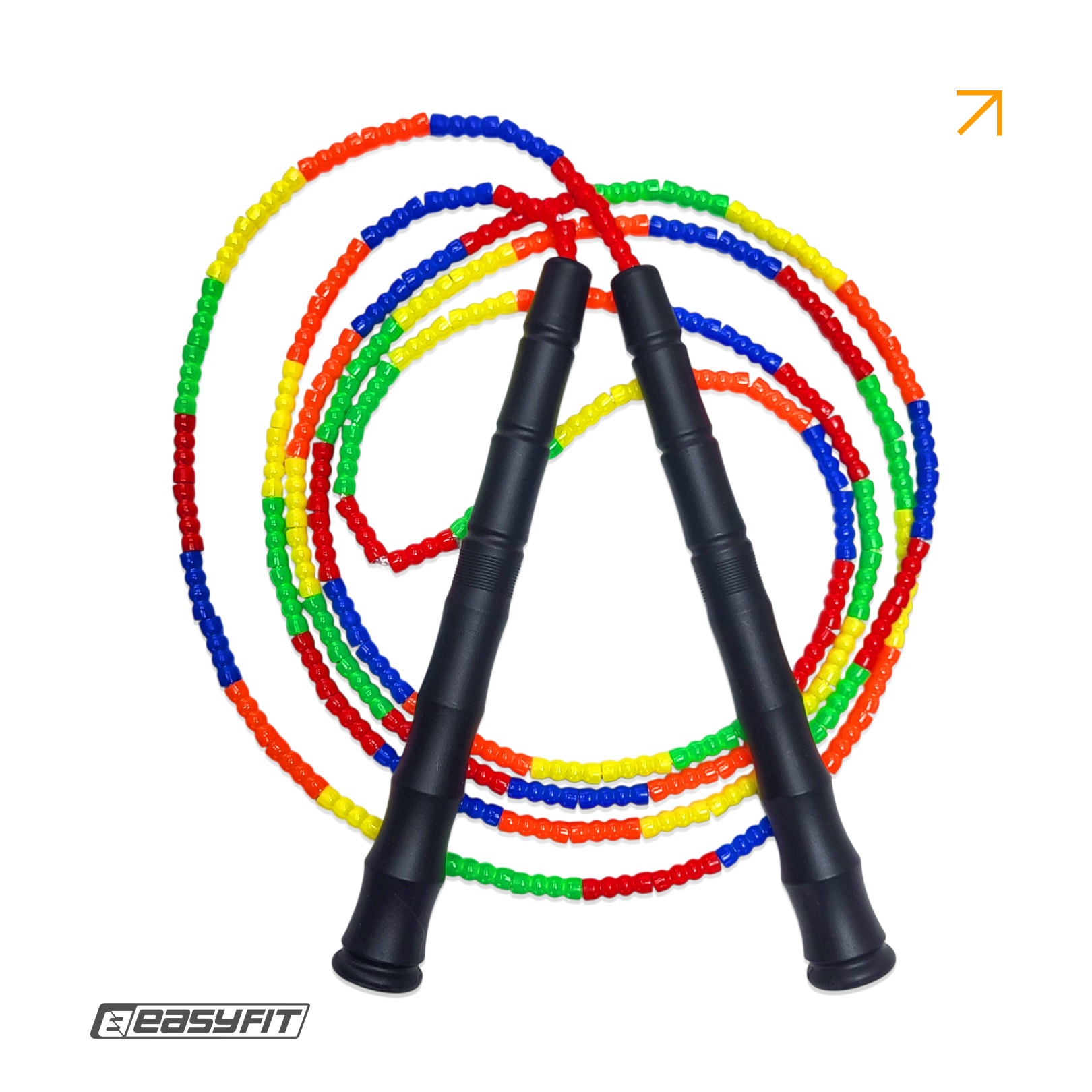 Скакалка бісерна EasyFit 2,7 м (мультиколор)