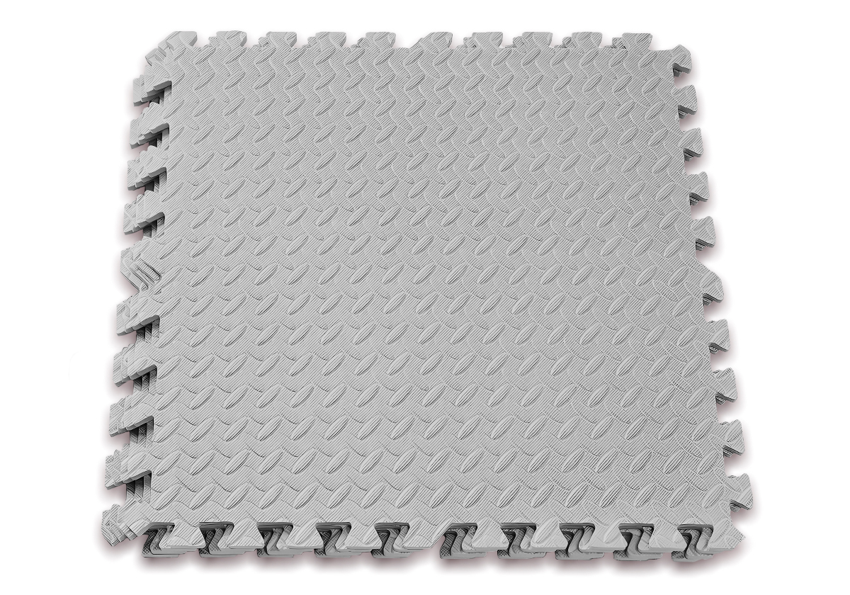 Татамі мат EasyFit SwallowTail 4 шт (60х60х1 см) пазл хвіст ластівки сірий